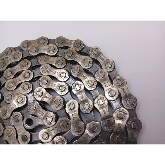 Vintage Shimano Narrow IG-51 Bike Chain IG51 Silver 53" Long 106 Links "7J" Mark - Picture 5 of 11